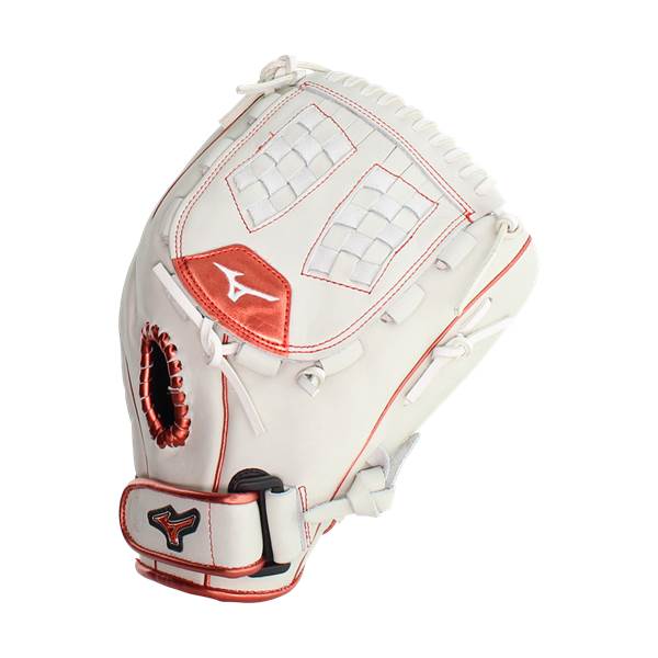 Mizuno MVP Prime SE 12" Fastpitch Softball Glove: GMVP1200PSEF8 White/Red: Image #389100