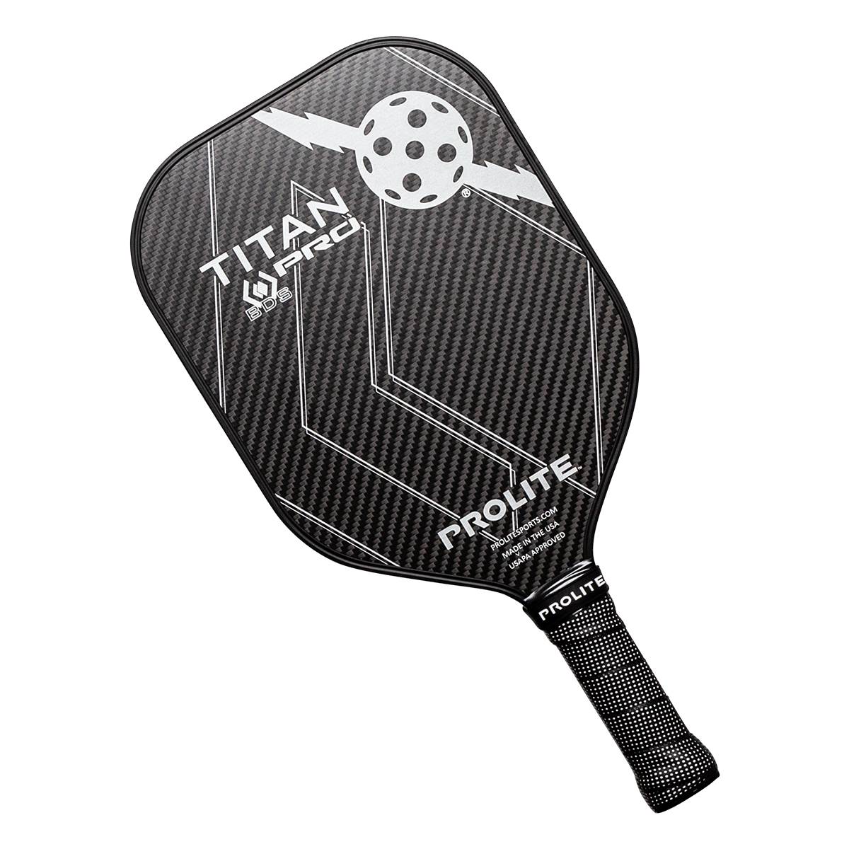 PROLITE Titan Pro Black Diamond Series Middleweight Carbon Fiber Pickleball Paddle: Image #405853
