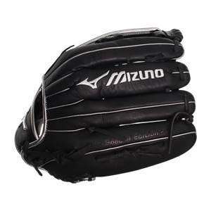 Mizuno MVP Prime SE 12.50'' Slow Pitch Softball Glove: GMVP1250PSES8 Black/Silver: Image #379570
