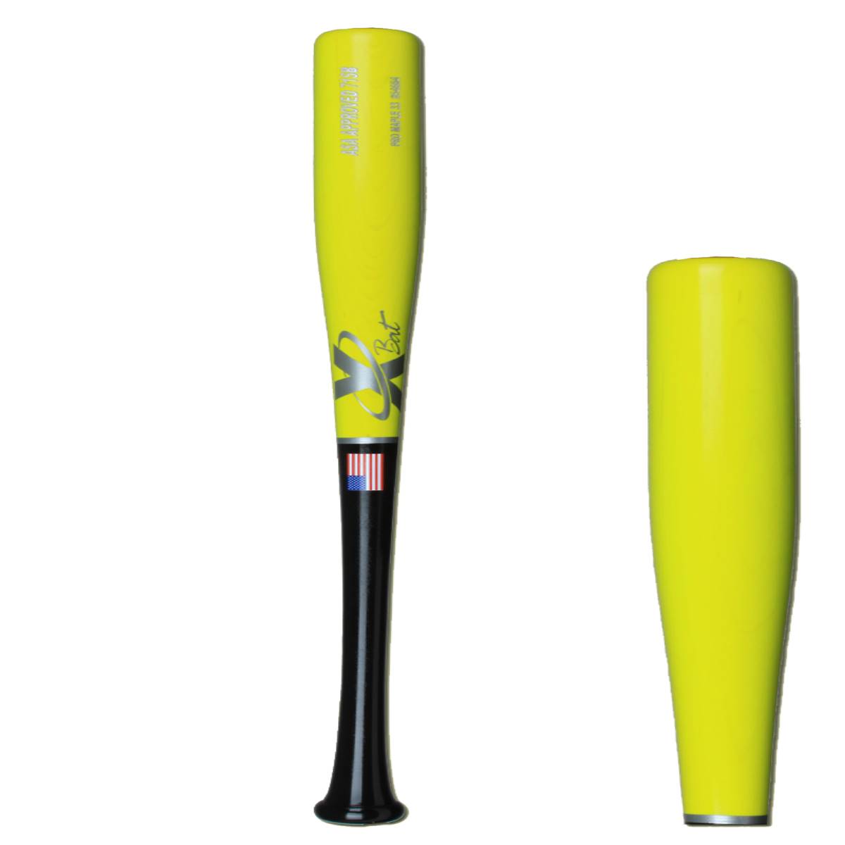 X Maple Wood Slow Pitch Softball Bat SB71 Black/Electric Yellow