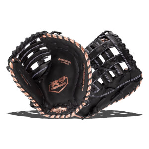Rawlings R9 12.5" Fastpitch Softball First Base Mitt: RR9SBFBM-17B: Image #447110