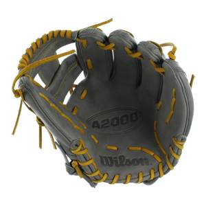 Wilson A2000 Series Custom Baseball Glove: A2000BBDP15GM Grey/Yellow: Image #309977