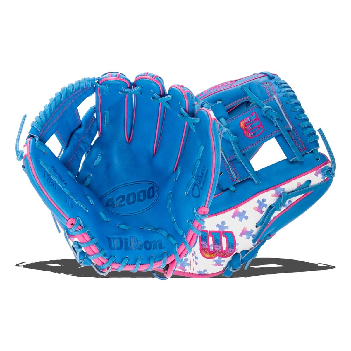 Wilson A2000 Autism Speaks SuperSnakeSkin 1786 11.5" Baseball Glove: WBW102103115: Image #452356