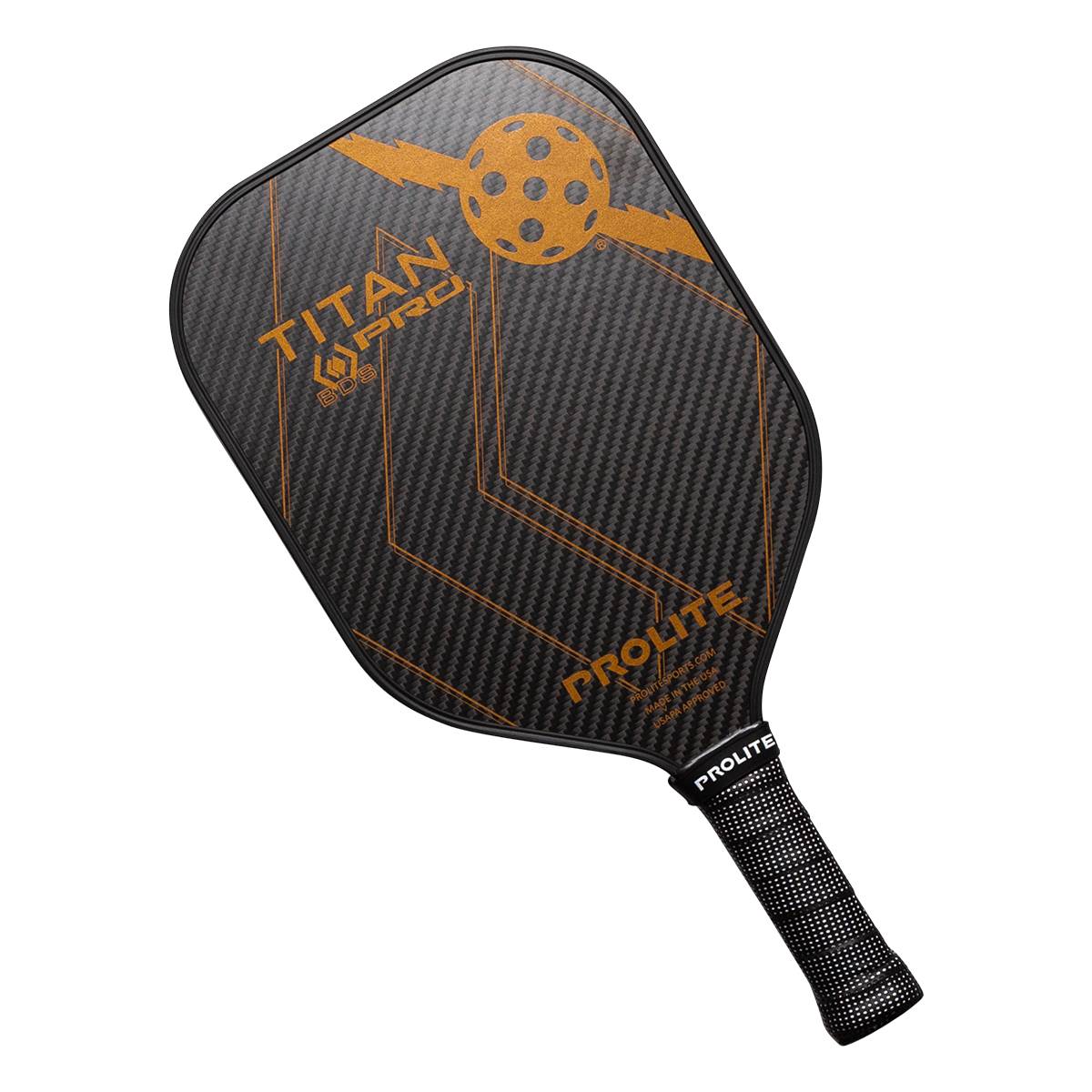 PROLITE Titan Pro Black Diamond Series Middleweight Carbon Fiber Pickleball Paddle: Image #405852