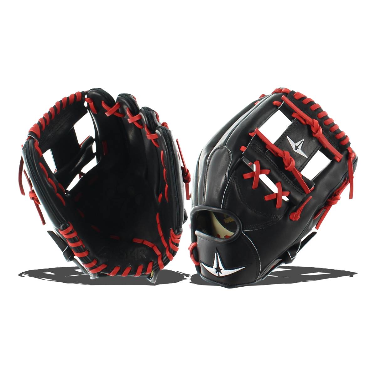 All Star System Seven 11.5" Baseball Glove: FGS7-IF Black / Red: Image #317073
