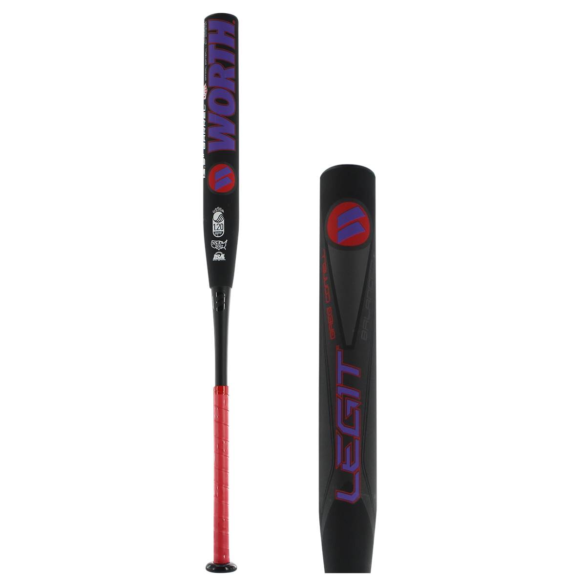 2017 Worth Legit Balanced 13.5" Barrel USSSA Slow Pitch Softball Bat WLGGCU