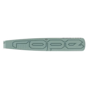 Side view of a sage green baseball bat with ROPE and EASTON in dark teal text, featuring dot patterns.