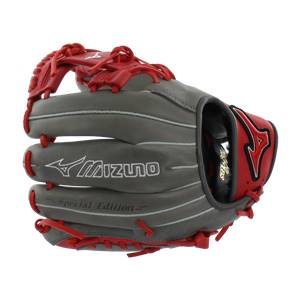 Mizuno MVP Prime SE Baseball Glove: GMVP1154PSE4- Smoke/Red: Image #308958