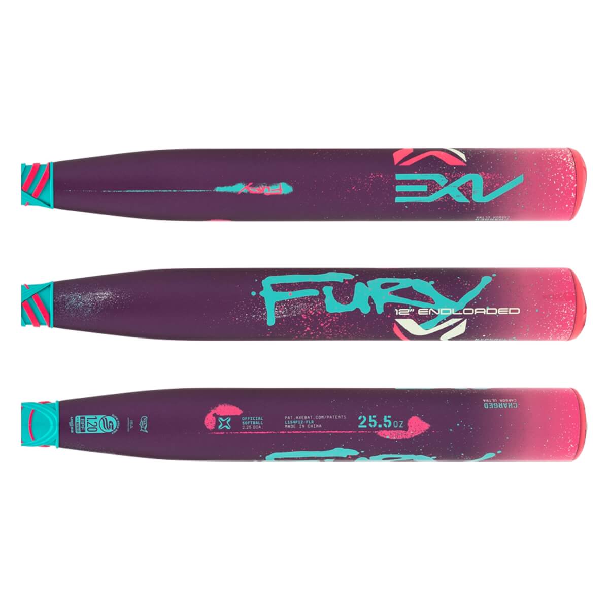 Axe Fury 12" Endloaded USSSA Slow Pitch Softball Bat: L154P12-FLR: Image #454334
