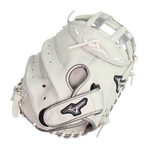 Mizuno MVP Prime SE 34'' Fastpitch Catcher's Mitt: GXS50PSE8 White/Silver: Image #380354