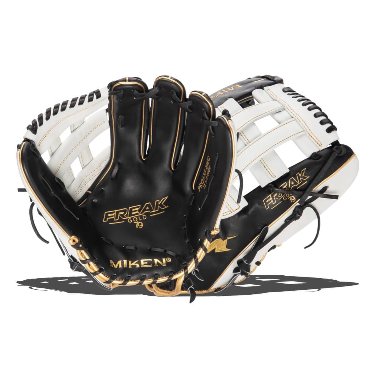 Miken Pro Series Freak Gold 13.5" Slow Pitch Softball Glove: PRO135-BWG: Image #421452