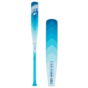 Front and close-up views of a blue Easton Hype Fire bat with "DROP 5" branding, arctic flame patterns, and specs including "31 IN 26 OZ" and the USSSA 1.15 BPF logo.