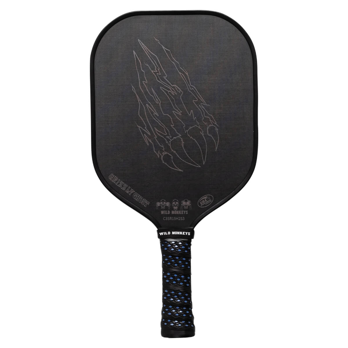 Wild Monkeys Grizzly Ghost Carbon Fiber Pickleball Paddle: Image #450862