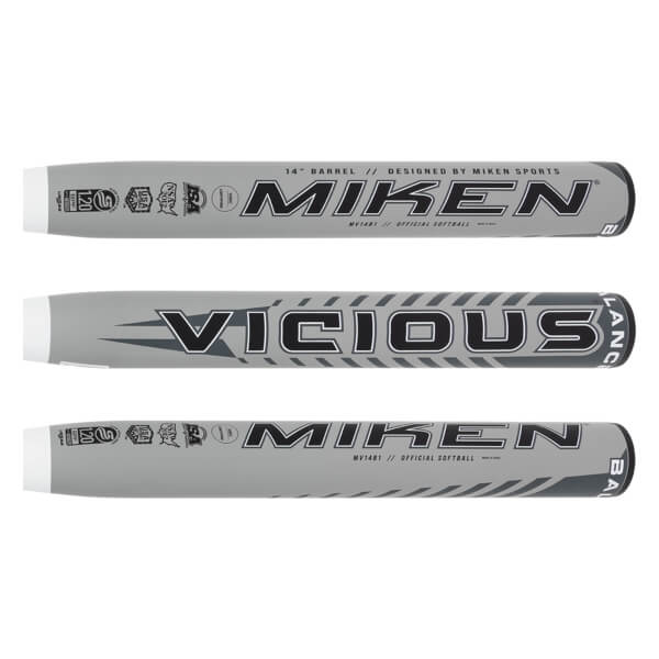 Miken Vicious 14" Balanced Dual Stamp Slow Pitch Softball Bat: MV14B1: Image #428956