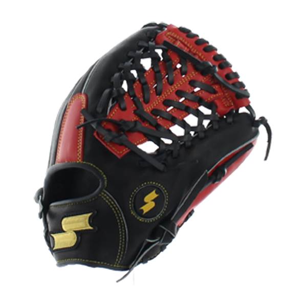 SSK Professional Edge Series #1.5 Baseball Glove: SUS120VBR Black/Red: Image #305509