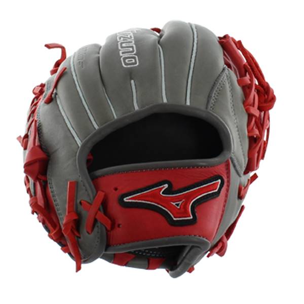 Mizuno MVP Prime SE Baseball Glove: GMVP1154PSE4- Smoke/Red: Image #308960