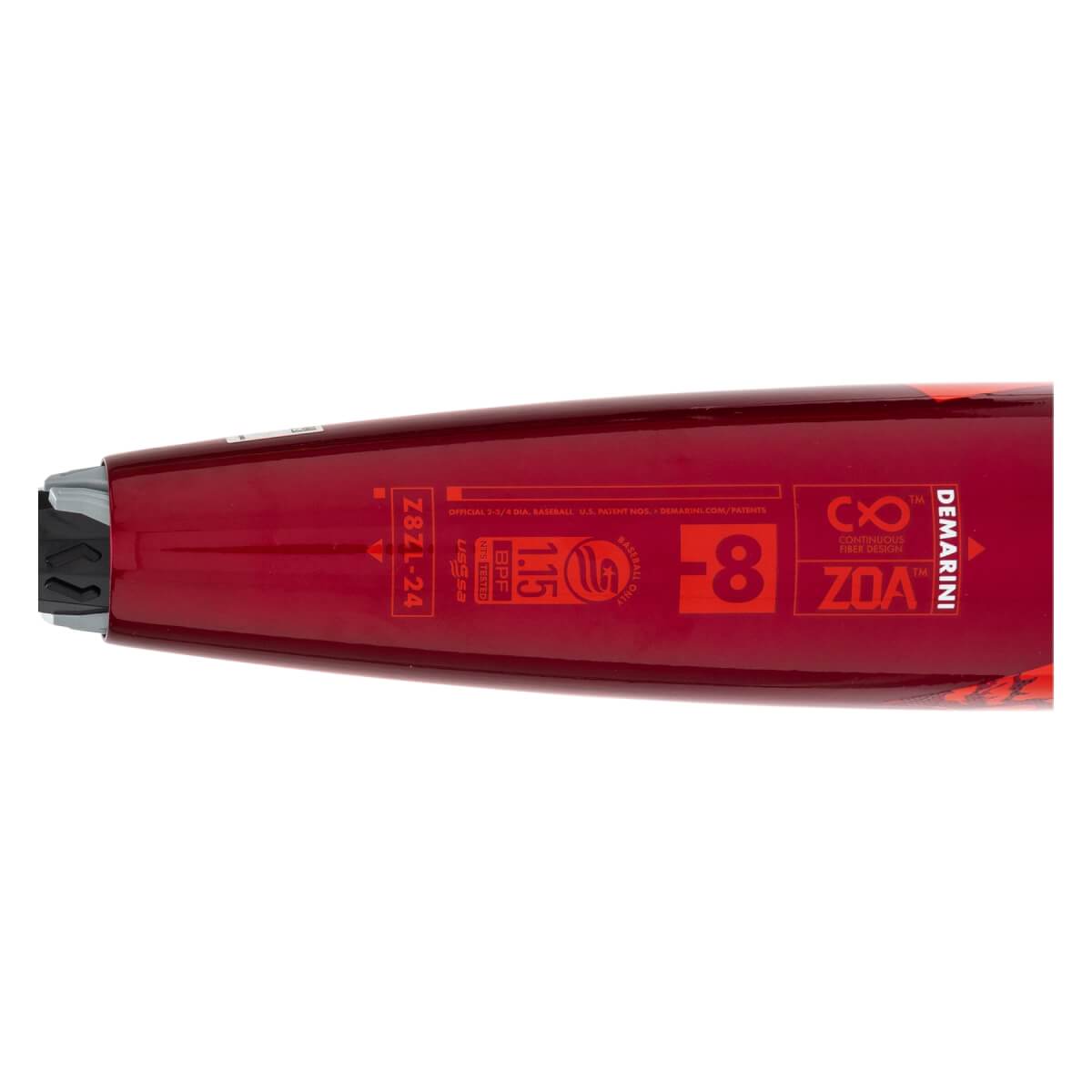 DeMarini Zoa -8 USSSA Baseball Bat: WBD2467010: Image #436110