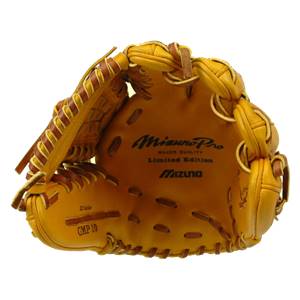 Front view of a tan Mizuno Pro GMP 10 baseball glove with Mizuno Pro and Limited Edition text.