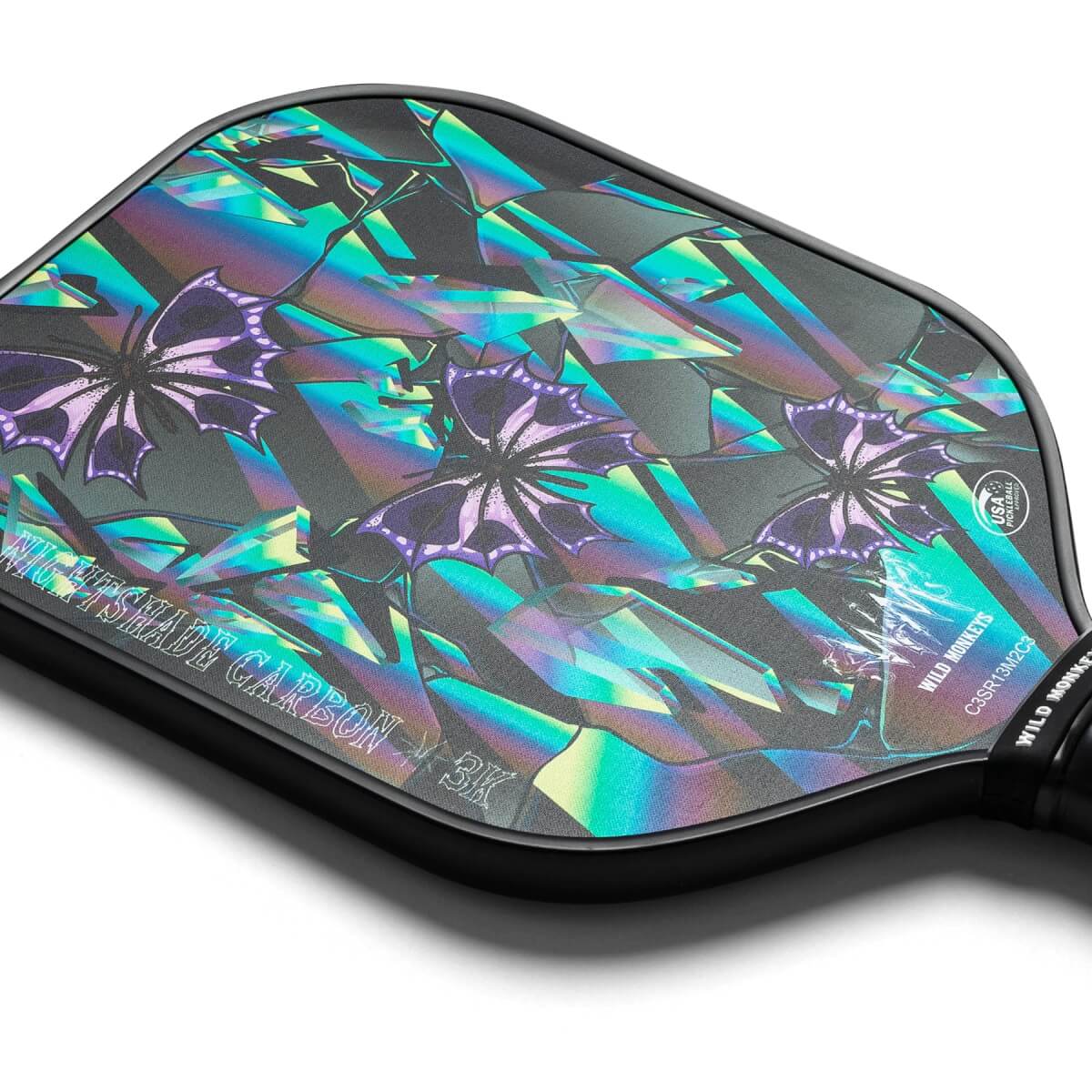 Wild Monkeys Nightshade 3K Carbon Fiber Pickleball Paddle: Image #432083