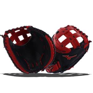 Mizuno MVP Prime SE Fastpitch Catchers Mitt: GXS50PSEF4- Navy/Red: Image #309542