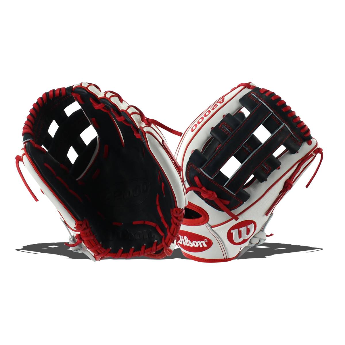 Wilson a2000 グローブ 黒/赤/白 Wilson A2000 12.75” Trapeze Web Black Red White Outfield Glove