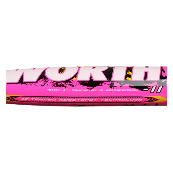 Batte De Baseball Worth T-Ball TBGTOX – 24 Pouces, Rose/noir, Composite, -11