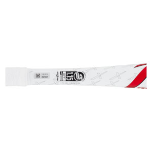 Close-up of the white bat taper showing the USSSA 1.15 BPF certification, Marucci sticker with QR code, and "MODEL MSBCX255" text over a faint grey X pattern.