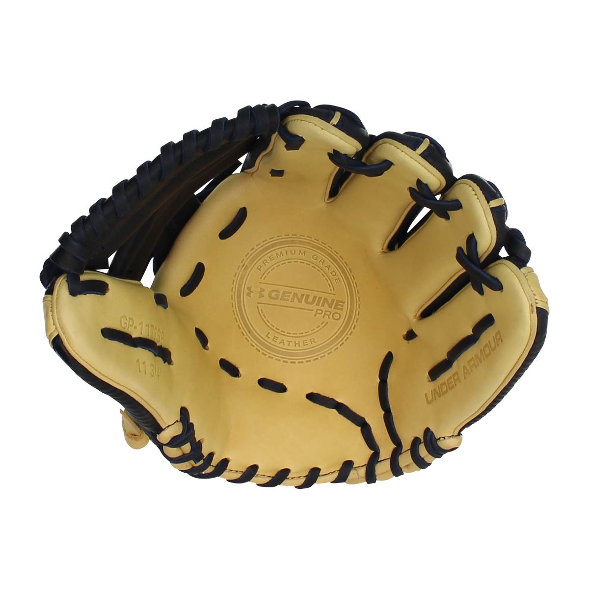 Under Armour Genuine Pro 11.75" Baseball Glove: UAFGGP-1175SP Navy/Cream: Image #389899