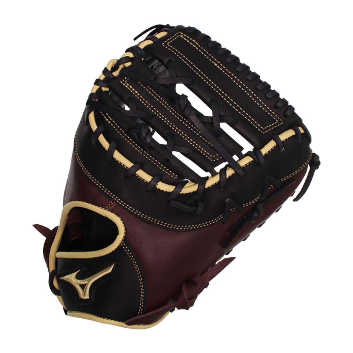 Mizuno MVP Prime 12.5'' First Base Mitt: GXF50B3BC Black/Cherry: Image #379645