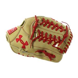 Under Armour Genuine Pro 11.75" Baseball Glove: UAFGGP-1175MT Cream | Red: Image #317500