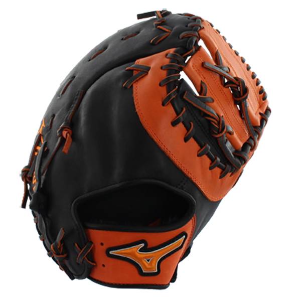 Mizuno MVP Prime SE First Base Mitt: GXF50PSE4- Black/Orange: Image #309233