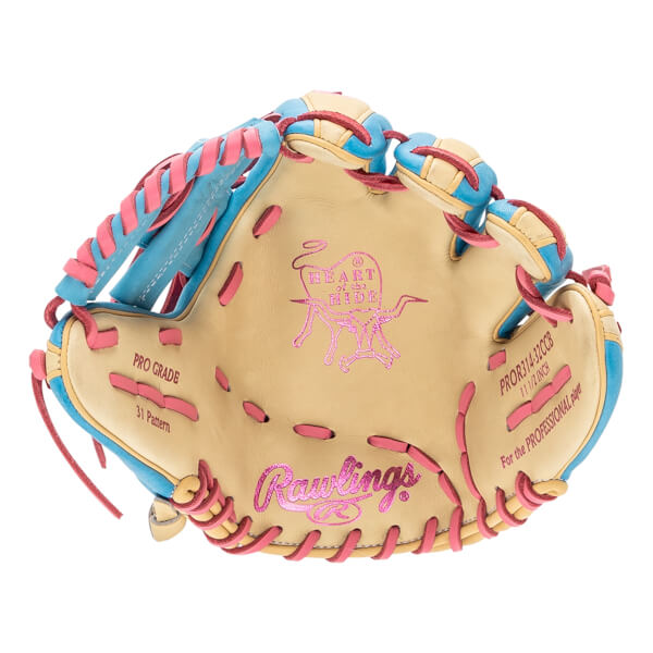 Rawlings Heart of the Hide 軟式グローブ 白 /ピンク Rawlings Heart of the Hide 11.5-inch Pink Infield Glove