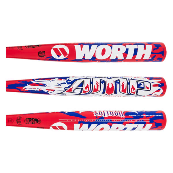 Worth AMP Alloy Dual Stamp Slow Pitch Softball Bat (WWCAMP