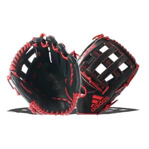Adidas EQT 12.75" Baseball Glove: EQT1275H Black / Red: Image #313336