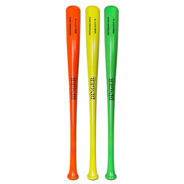 Dinger Bats Pro Maple Wood Youth Baseball Bat B271Y NEON 29 Inch