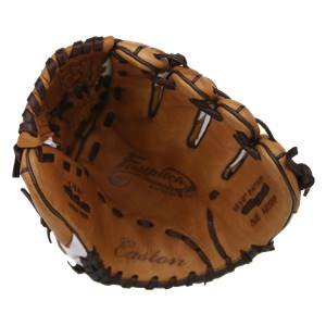 Interior view of a brown Easton Fastpitch glove with Fastpitch and Easton logos, and NE 125FP text.
