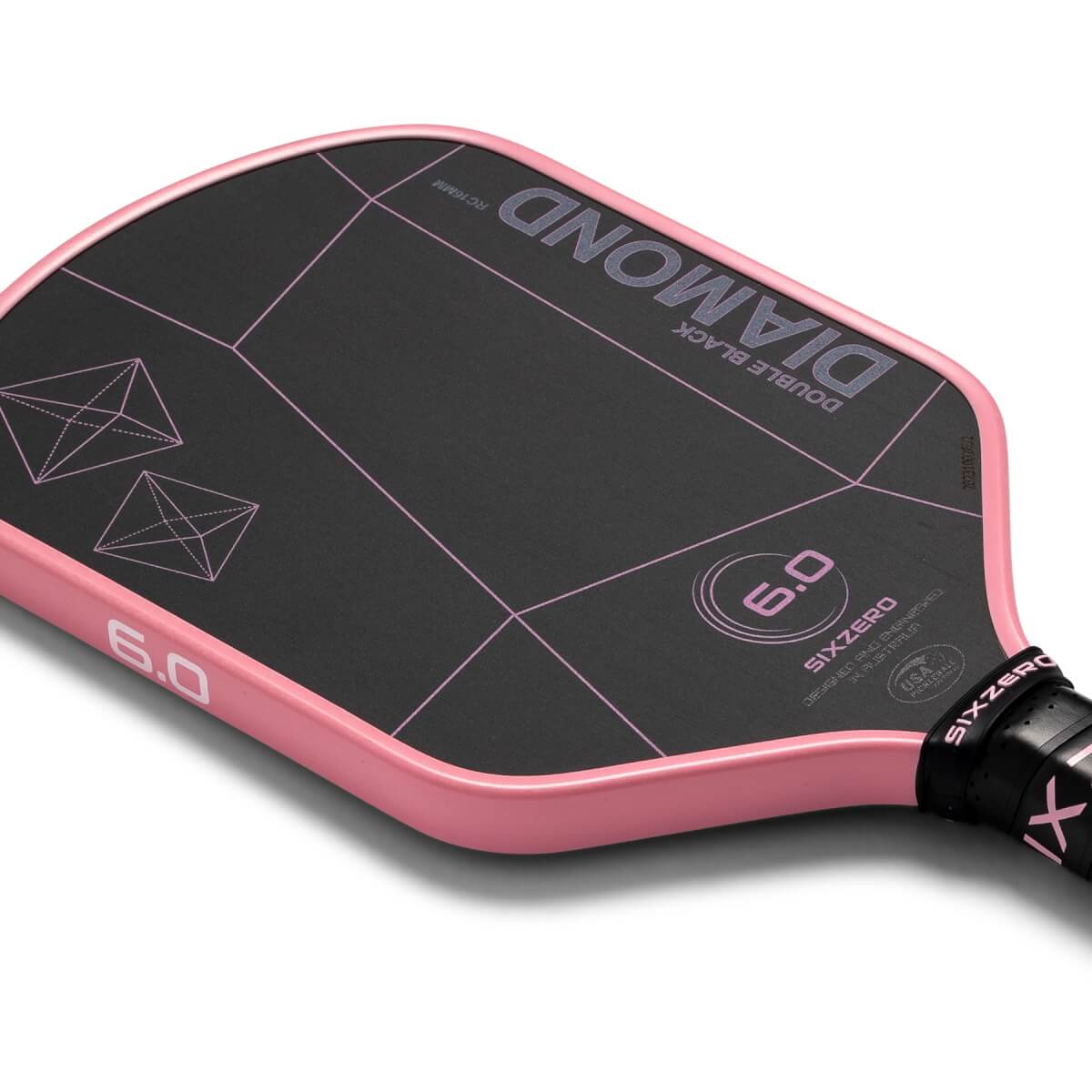 Six Zero Double Black Diamond Control 16mm Carbon Fiber Pickleball Paddle: Image #440729