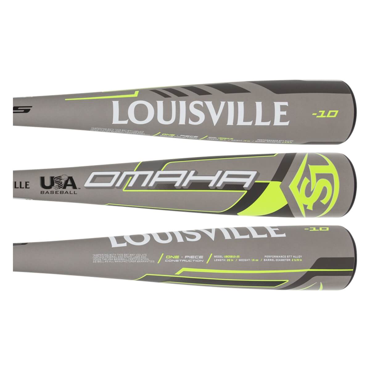 Louisville Slugger Omaha 10 USA Baseball Bat WTLUBO5B1020