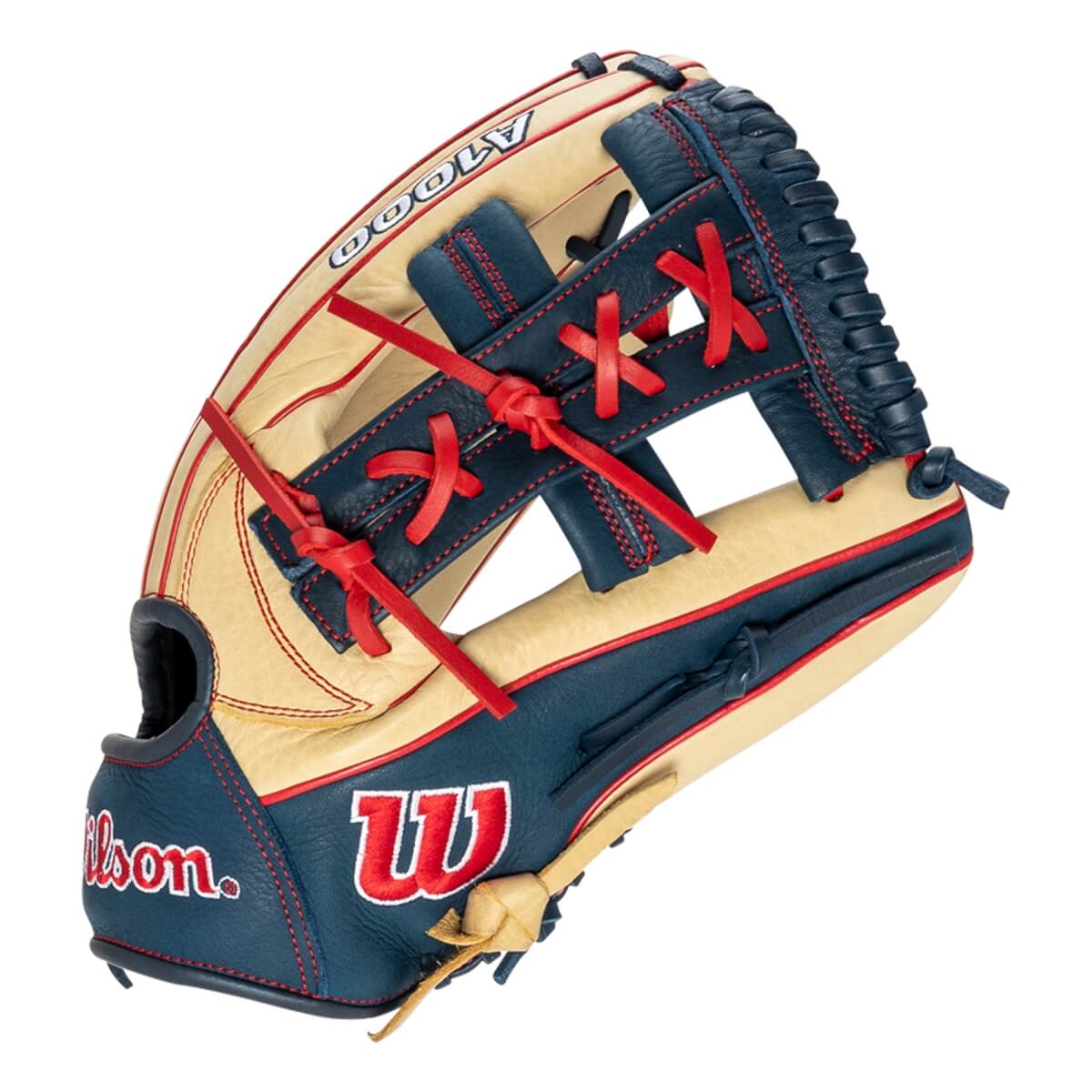 Guanto Da Baseball Wilson A1000 Serie KP92 - 12,25" - Pelle Pieno Fiore - T-Web - Destro (Mano Sinistra)
