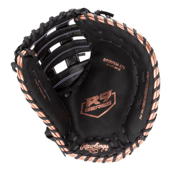 Rawlings R9 12.5" Fastpitch Softball First Base Mitt: RR9SBFBM-17B: Image #447111