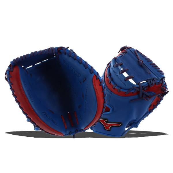Mizuno MVP Prime SE Catchers Mitt: GXC50PSE4- Royal/Red: Image #309150