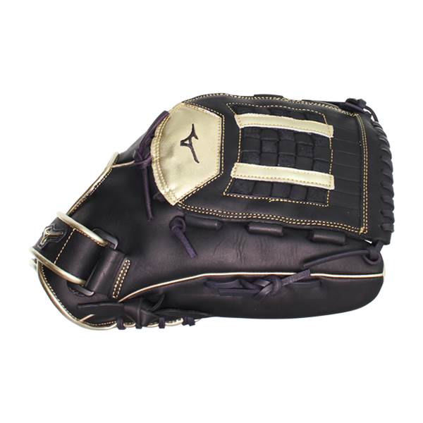 Mizuno MVP Prime SE 14'' Slow Pitch Softball Glove: GMVP1400PSES8  Black/Gold: Image #380315