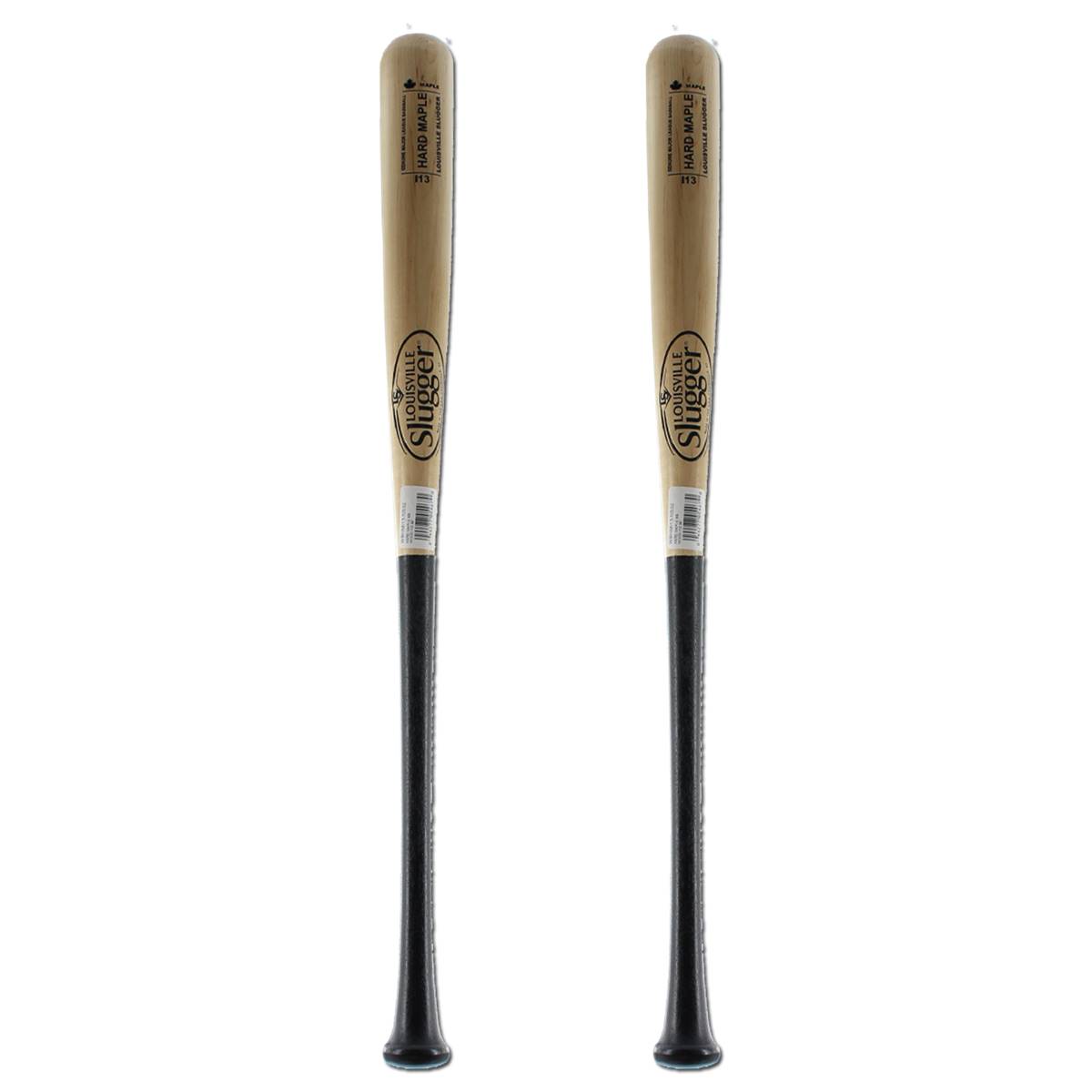Bat Pack Louisville Slugger Hard Maple I13 Black/Natural Wood Baseball Bat WBHMI13NB Adult 2