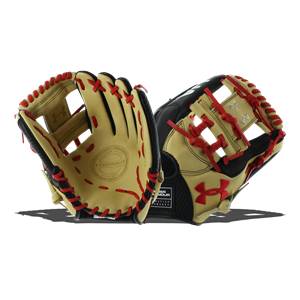 Under Armour Genuine Pro 11.5" Baseball Glove: UAFGGP-1150I Black | Cream | Red: Image #317525
