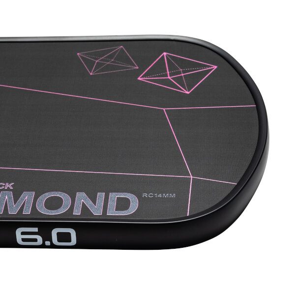 Six Zero Double Black Diamond Control 14mm Carbon Fiber Pickleball Paddle: Image #462251