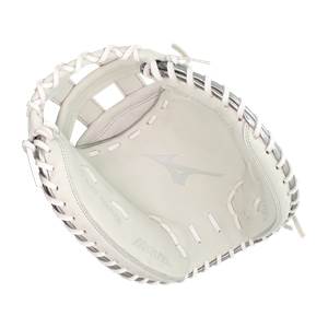 Mizuno MVP Prime SE 34'' Fastpitch Catcher's Mitt: GXS50PSE8 White/Silver: Image #380353