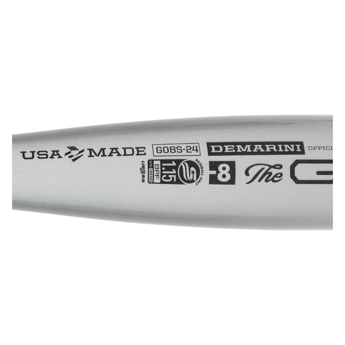DeMarini The Goods One Piece -8 USSSA Baseball Bat: WBD2473010: Image #437959