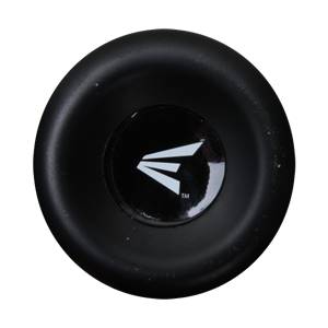 Top-down view of a black Easton bat end cap with a white logo and TM symbol.