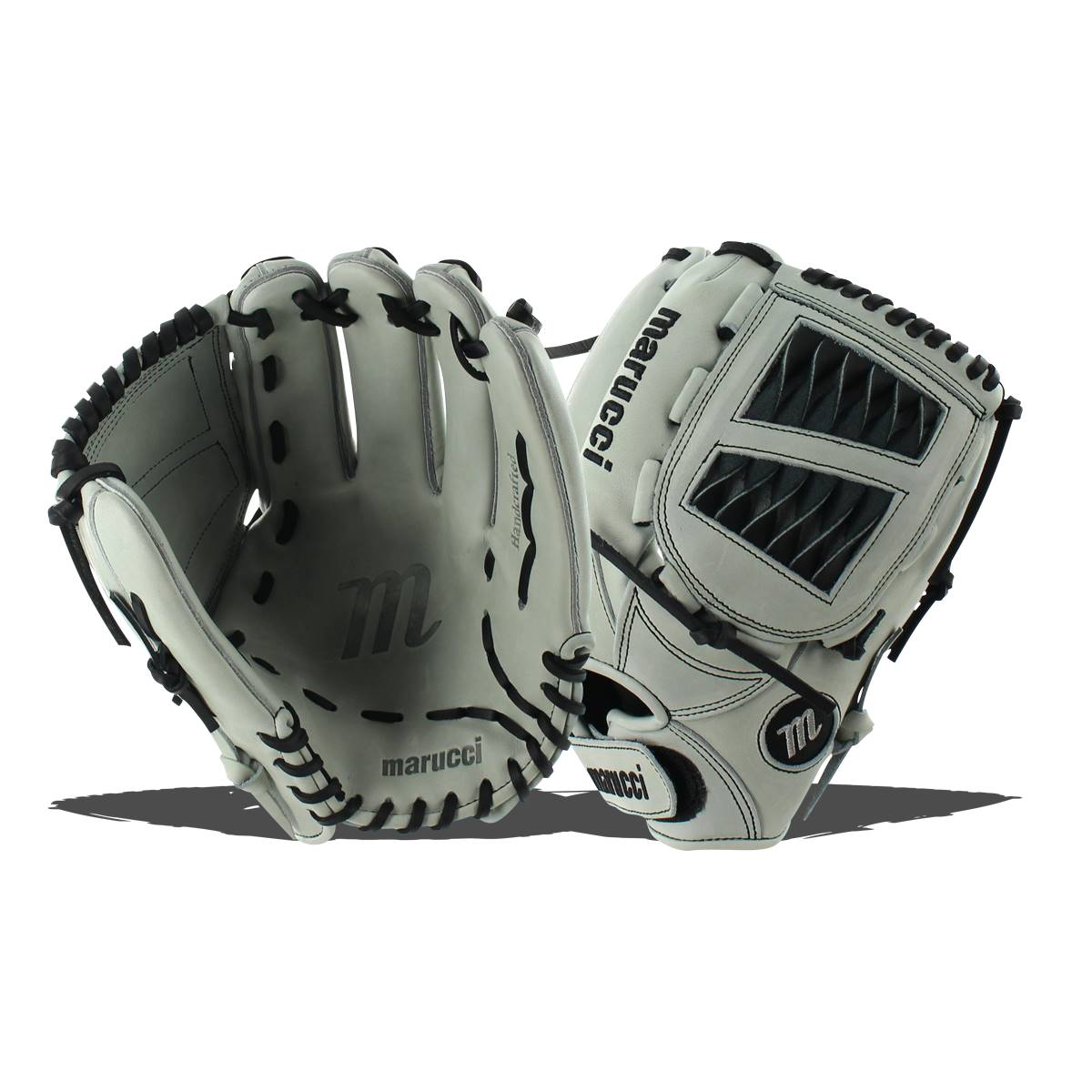 Marucci Adjustable 12.5" Fastpitch Softball Glove: MFGSB1250SV-GY/BK: Image #316288