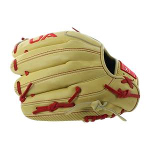 Under Armour Genuine Pro 11.5" Baseball Glove: UAFGGP-1150I Cream | Red: Image #317508
